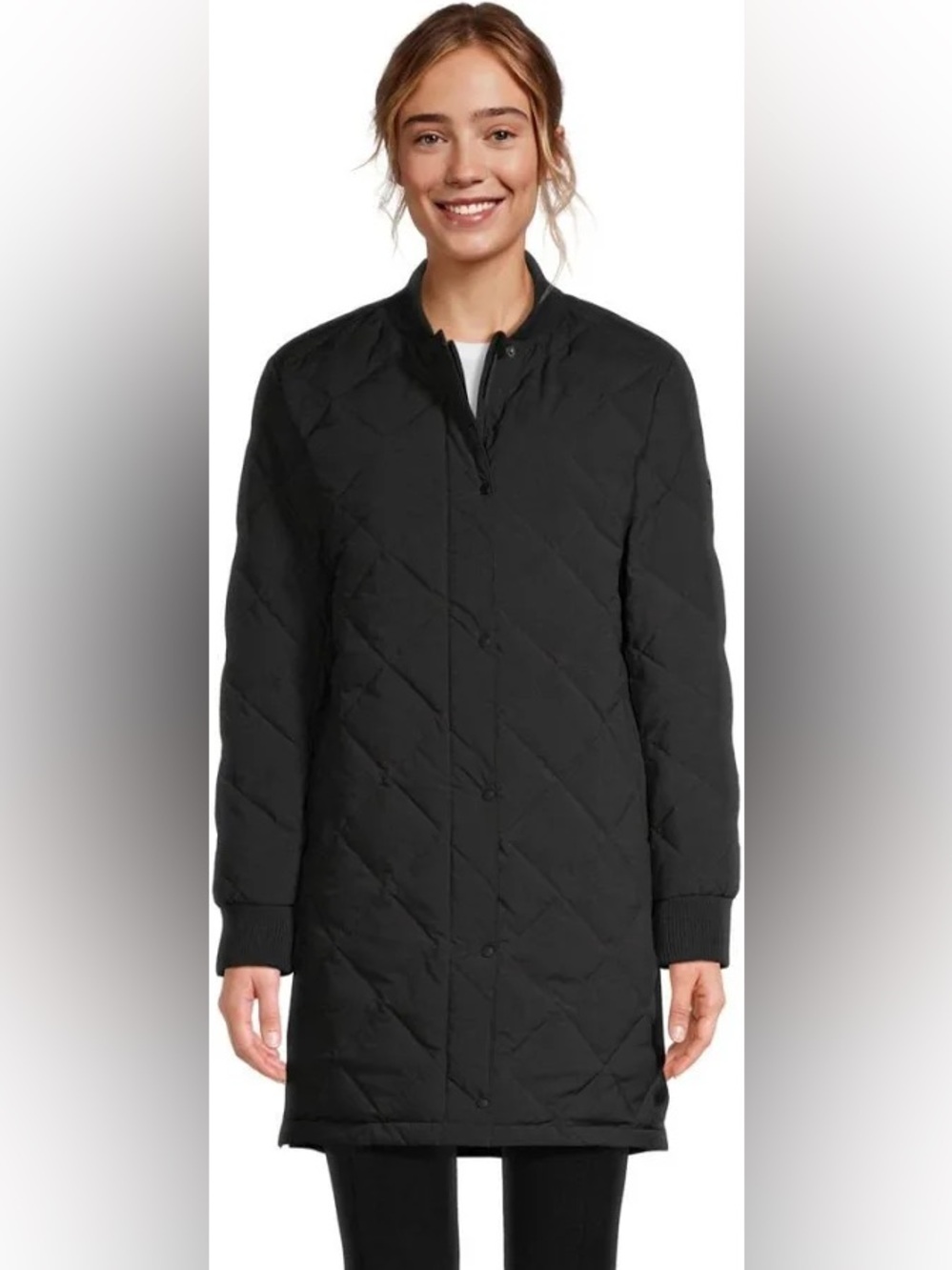 Woods Bering quilted long women’s insulated jacket.